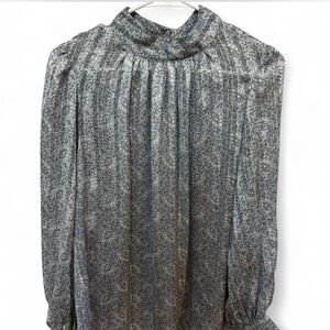 H&M High Neck Printed Blouse